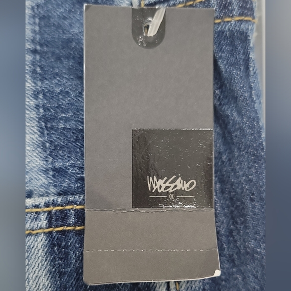 Mossimo 90s Plus Size Two Toned Striped Cropped Boyfriend Jeans size 16.… - Picture 2 of 5